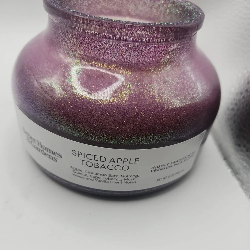 Better Homes & Gardens 1-Wick Holiday Scented Jar Candle SPICED APPLE TOBACCO